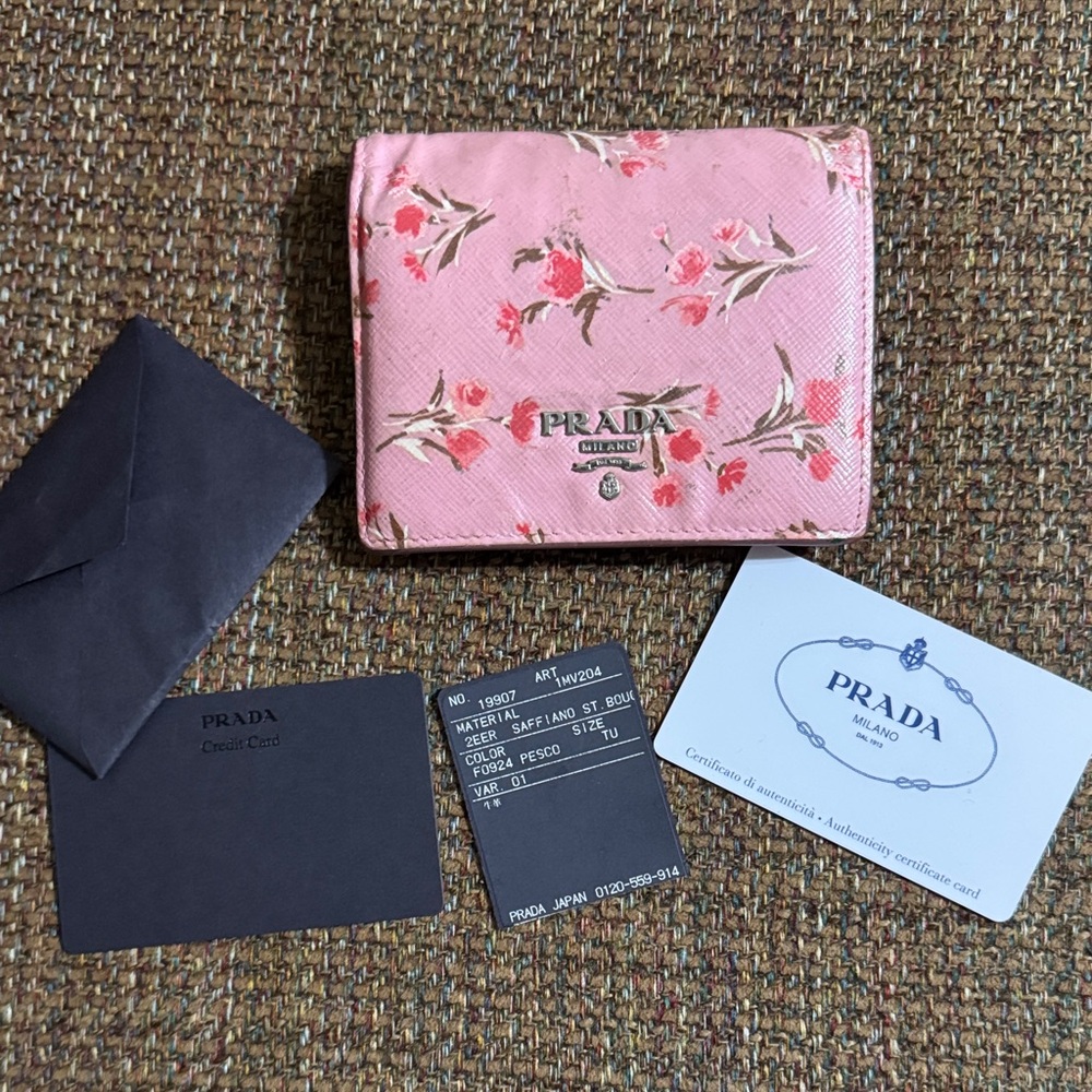 Prada Pink Floral Wallet